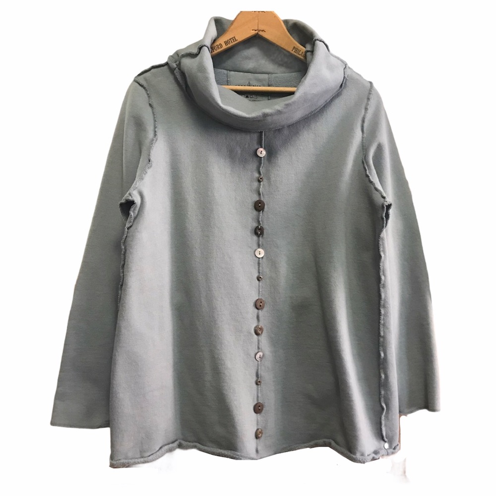 Neon Buddha cowl neck pullover sweatshirt